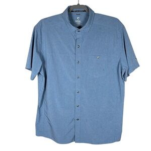 KUHL Optimizr Shirt Mens XL Tapered Fit Short Sleeve Button Up Hiking Utility